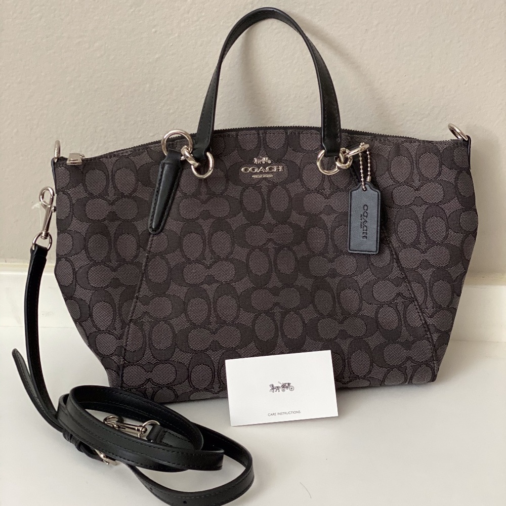 Coach Outline Signature Kelsey Crossbody Satchel